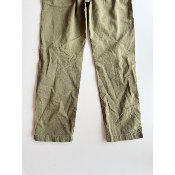 CURRENT/ELLIOTT The Captain Army Green Cotton Mid Rise Ankle Pants, Size 26 - Picture 7 of 12